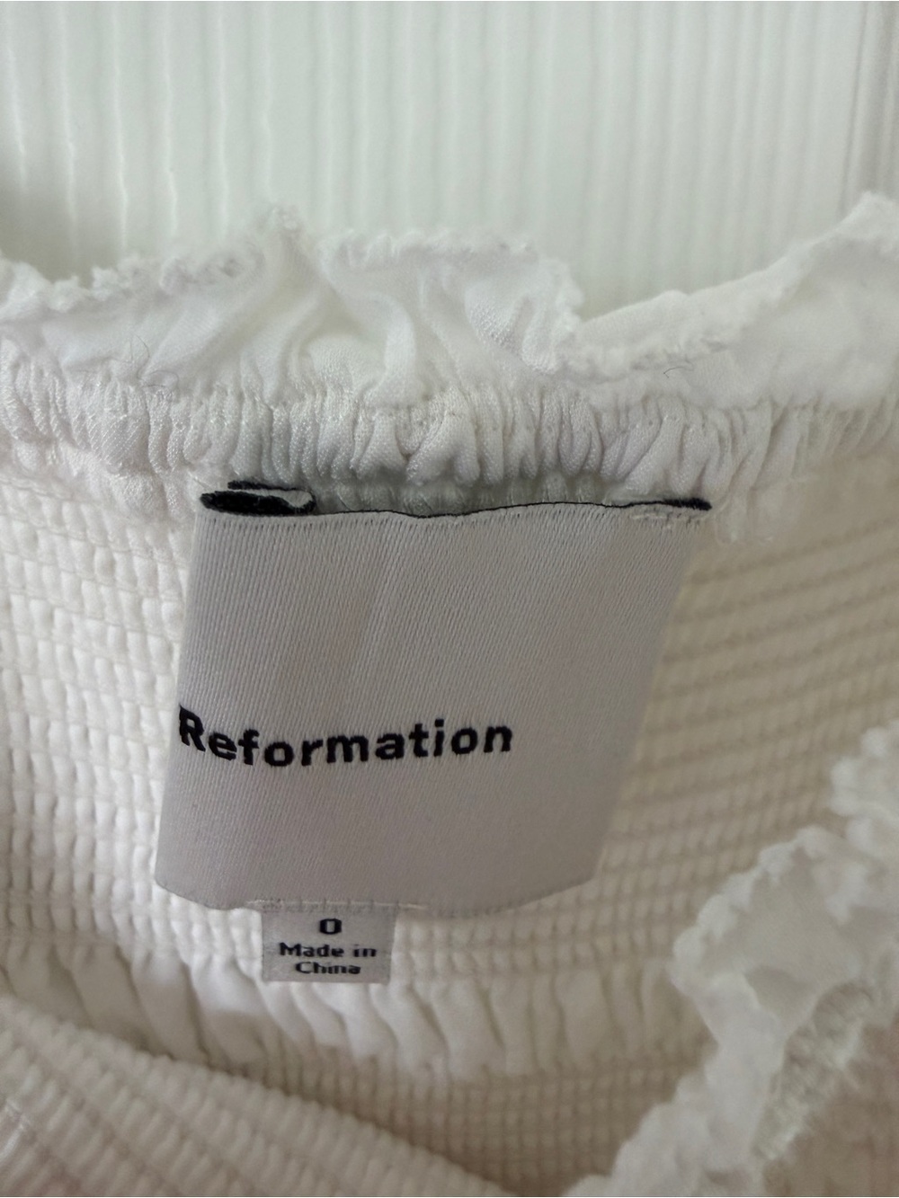 Reformation Dione mini dress Ivory - Picture 3 of 4